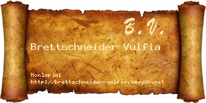 Brettschneider Vulfia névjegykártya